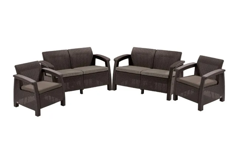 CORFU REST MŰRATTAN KERTI BÚTOR SZETT ASZTAL NÉLKÜL