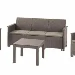 ELODIE 5 SZEMÉLYES MŰRATTAN KERTI BÚTOR SZETT CHICAGO ASZTALLAL