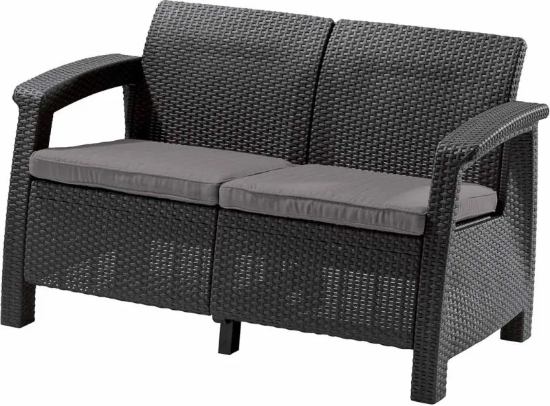 CORFU LOVE SEAT MŰRATTAN KERTI 2 ÜLÉSES KANAPÉ