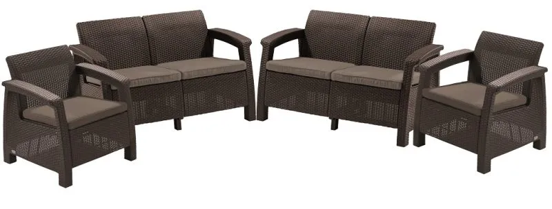 CORFU REST MŰRATTAN KERTI BÚTOR SZETT ASZTAL NÉLKÜL