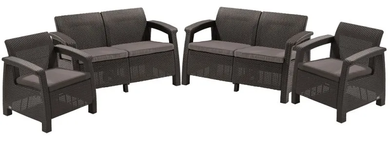 CORFU REST MŰRATTAN KERTI BÚTOR SZETT ASZTAL NÉLKÜL