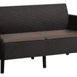 SALEMO 2 ÜLÉSES MŰRATTAN KERTI KANAPÉ