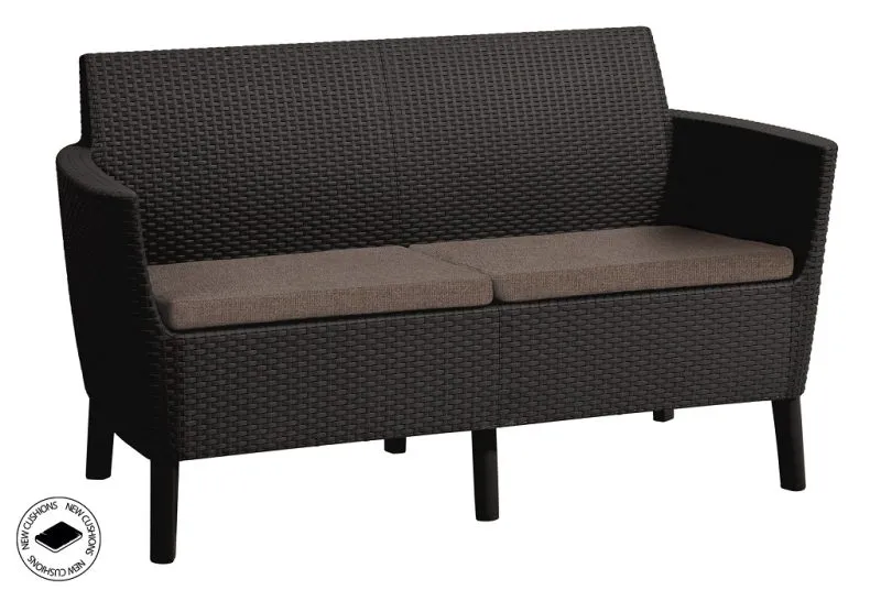 SALEMO 2 ÜLÉSES MŰRATTAN KERTI KANAPÉ