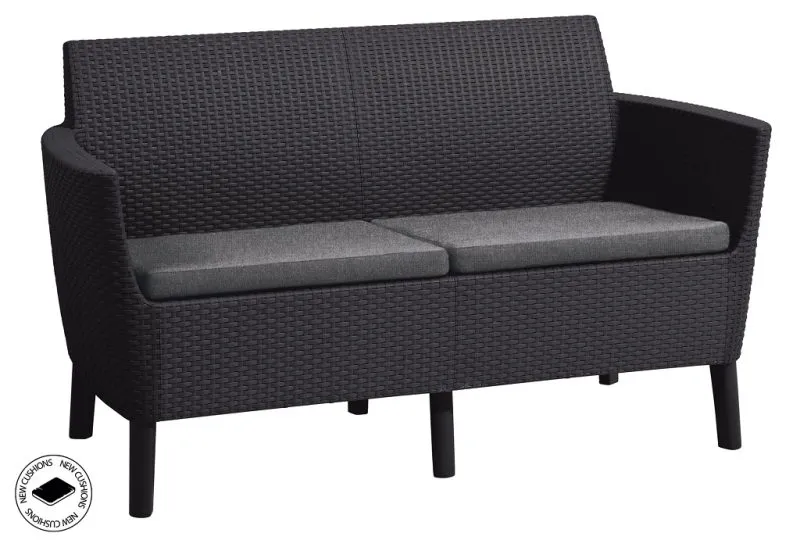 SALEMO 2 ÜLÉSES MŰRATTAN KERTI KANAPÉ
