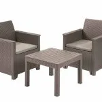 ELODIE BALCONY MŰRATTAN KERTI BÚTOR SZETT CHICAGO ASZTALLAL