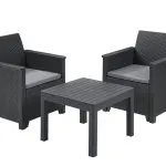 ELODIE BALCONY MŰRATTAN KERTI BÚTOR SZETT CHICAGO ASZTALLAL