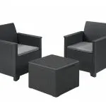 ELODIE BALCONY MŰRATTAN KERTI BÚTOR SZETT PÁRNATARTÓS ASZTALLAL