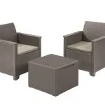 ELODIE BALCONY MŰRATTAN KERTI BÚTOR SZETT PÁRNATARTÓS ASZTALLAL