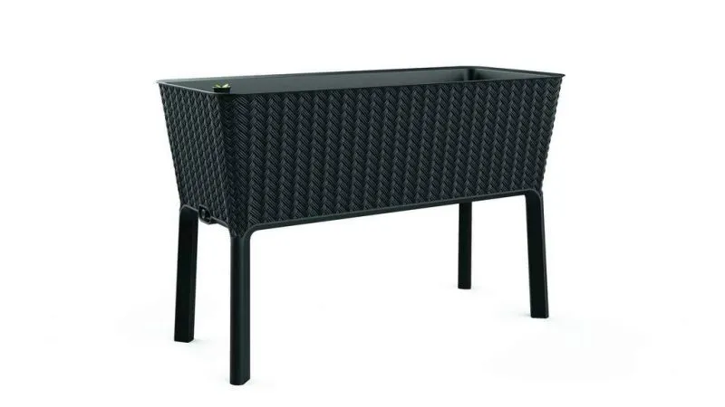 SPLENDOR MEGEMELT MŰANYAG KERTI VIRÁGLÁDA 120L (FONOTT RATTAN)