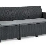 ELODIE 3 SZEMÉLYES MŰRATTAN KERTI KANAPÉ