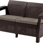 CORFU LOVE SEAT MŰRATTAN KERTI 2 ÜLÉSES KANAPÉ