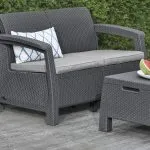 CORFU LOVE SEAT MŰRATTAN KERTI 2 ÜLÉSES KANAPÉ