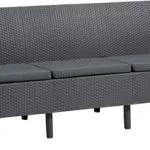 SALEMO 3 ÜLÉSES MŰRATTAN KERTI KANAPÉ