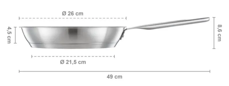 All Steel serpenyõ 26cm