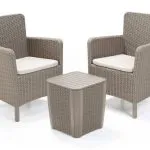 TRENTON BALCONY MŰRATTAN KERTI BÚTOR SZETT 
(fonott rattan mintájú asztal)