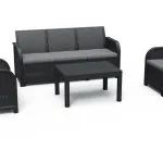 ROSALIE 5 SZEMÉLYES MŰRATTAN KERTI BÚTOR SZETT ORLANDO ASZTALLAL