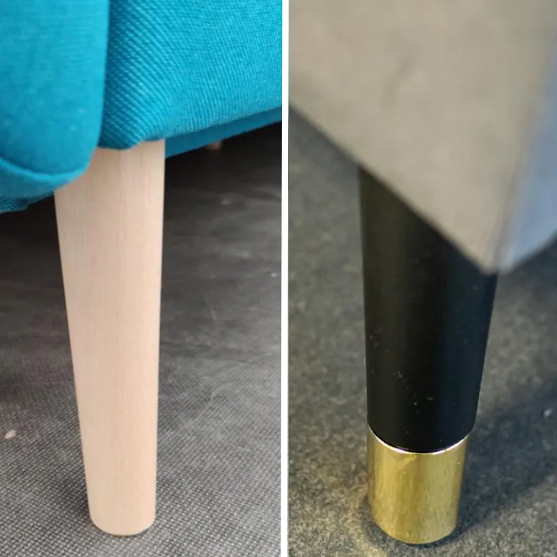 Skandináv fa lábak közelről