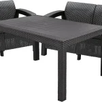 CORFU FIESTA MŰRATTAN KERTI BÚTOR SZETT ÉTKEZŐ ASZTALLAL