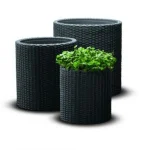 S+M+L CYLINDER PLANTERS MŰRATTAN KASPÓ SZETT
