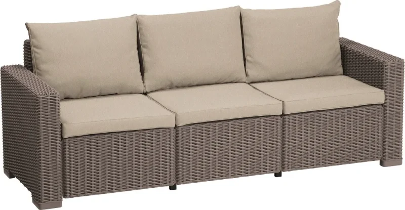 CALIFORNIA 3 ÜLÉSES MŰRATTAN KERTI KANAPÉ