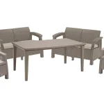 CORFU FIESTA MŰRATTAN KERTI BÚTOR SZETT ÉTKEZŐ ASZTALLAL