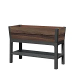 DECO ELEVATED MŰANYAG KERTI VIRÁGLÁDA (alsó polccal) 110L - Dió