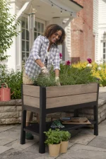 DECO TULIP HÁTFALLAS VIRÁGLÁDA 110L - Dió - Image 2