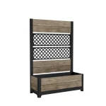 DECO TULIP HÁTFALLAS VIRÁGLÁDA 110L - Kőrisfa