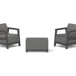 SCANDI LINEA BALKON SZETT JUTE TÁROLÓS ASZTALLAL