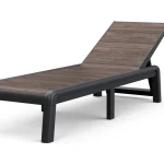 PORTO MŰANYAG KERTI NAPOZÓÁGY(párna nélkül) - dió/grafit