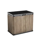 SIGNATURE STORE IT OUT MŰANYAG KERTI TÁROLÓ 1150 L - kőrisfa
