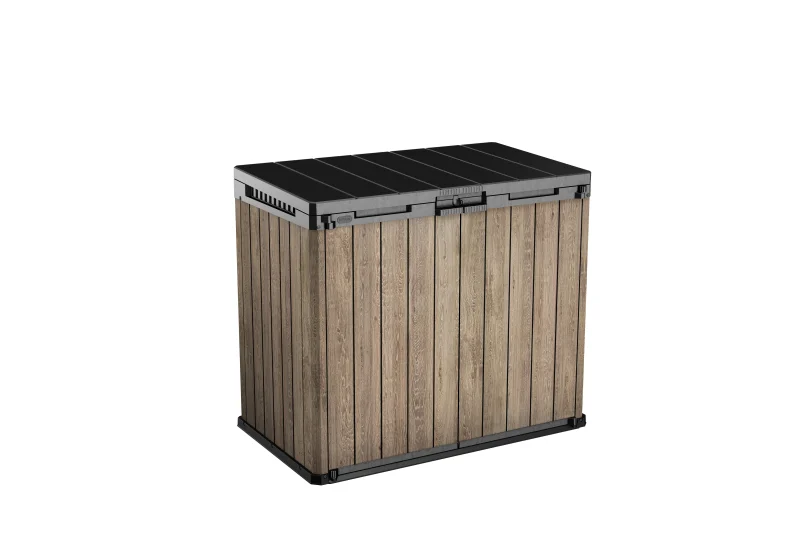 SIGNATURE STORE IT OUT MŰANYAG KERTI TÁROLÓ 1150 L - kőrisfa