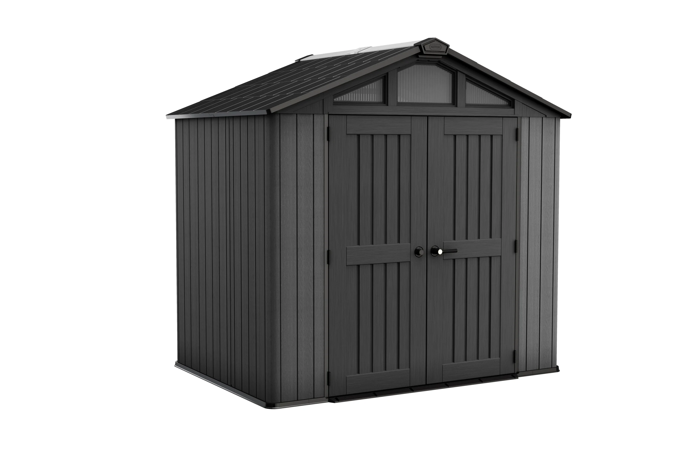 271731 STRONGHOLD 8x6 MŰANYAG KERTI HÁZ - szürke/fekete - Image 1